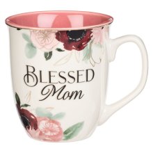 Mug Pink Floral Blessed Mom