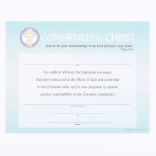 Certificate Confirmed In Christ Pack of 6