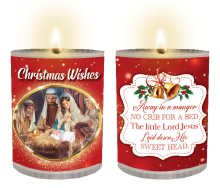 Nativity 24 Hour Votive Candles - Pack of 4
