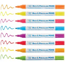 Neon Brights Multi-Purpose Deco & Porcelain Paint Pens (Set of 8)