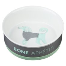 Ceramic Bowl Bone Appetit! Medium Gray