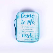Come To Me Canvas Bible Cover - Large