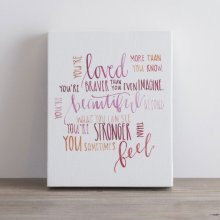 You're Loved - Printed Canvas Block