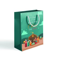Nativity - O Come Let Us Adore Him Gift Bag With Carry Handl