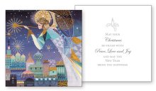 Handcrafted Hereld Angel Christmas Card