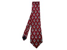 Diamond Cross Burgundy Polyester Tie