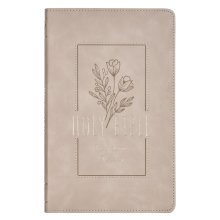 Taupe Floral Faux Leather King James Version Gift Edition Bible