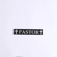 Pastor Chrome Vinyl Decal - Pack of 6