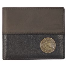 Strong and Courageous Black and Brown Leather Wallet