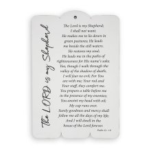 Wooden Wall Plaque – "The Lord Is My Shepherd" (Psalm 23)