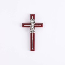 6" Girl Cherry & Silver Wall Cross