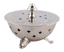 Nickel Plated Incense Bowl D 10 cm