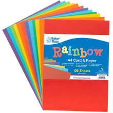 Rainbow Colours A4 Card & Paper (Pack of 126)