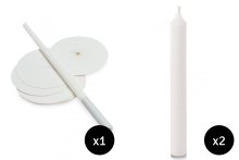 200 x 4 1/2" x 1/2" Vigil Candles & 200 Drip Shields