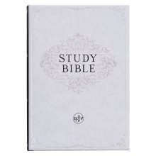 Black with White Dust Jacket Hardcover King James Version Study Bible