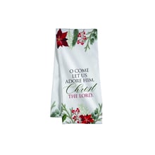 O Come Let Us Adore Him Tea Towel - 100% Cotton