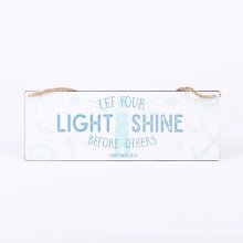 Light Shine Metal Wall Decor with Rope