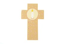 Candle Cross - Beige 120mm x 75mm (Ref: 490)