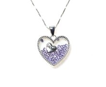 Sterling Silver Sister Charm Pendant Necklace, With 41cm Sterling Silver Chain (SP643C)
