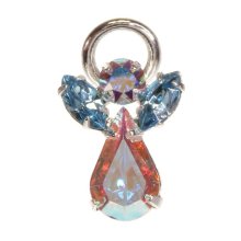 Crystal Guardian Angel Pin - Aquamarine (1080-AQ)
