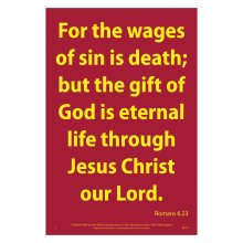 Waterproof Scripture Poster: Ro. 6.23