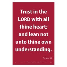 Waterproof Scripture Poster: Pr. 3.5