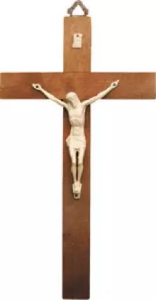 Wood Crucifix 8 inch/Plastic Corpus