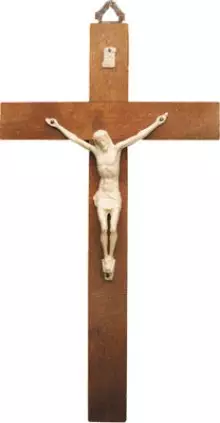 Wood Crucifix 10 inch/Plastic Corpus