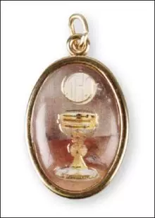 Gold Finish Communion Medal