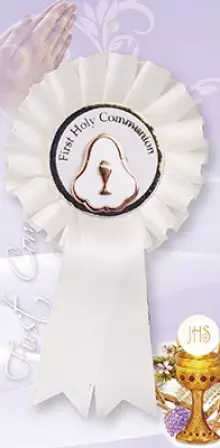 Communion Rosette with Enamel Pearl Inlay Medal