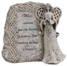 8 3/4" Celtic Angel Resin Grave Statue