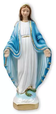 Miraculous 12 3/4 inch Plaster Statue