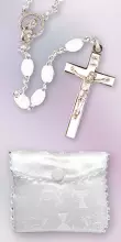 White Plastic Communion Rosary