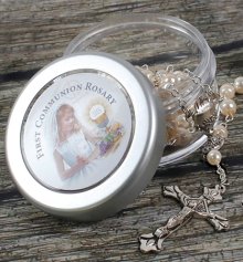 Communion Imitation Pearl Rosary