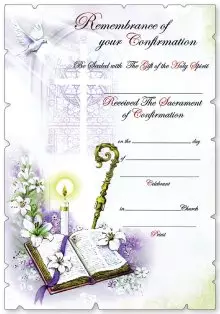 Purple Symbolic Confirmation Certificate