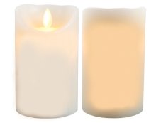 White Scented Wax LED Candle with Timer