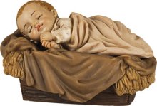 3" Resin Baby Jesus in Manger
