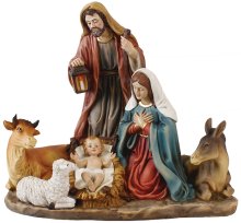 10" Holy Family Resin Nativity Set