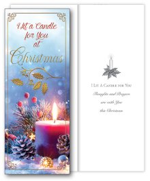 A Lit A Candle Christmas Card