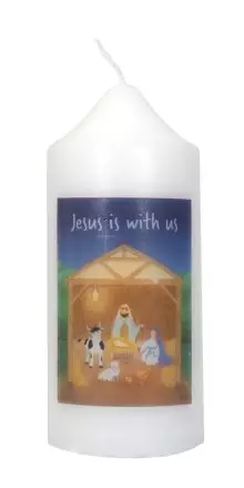 Jesus is With Us Christmas Candle