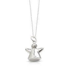 Contemporary Silver Angel Pendant