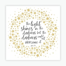 Light Shines in the Darkness Christmas Cards (pack of 10)