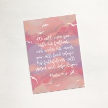 Under His Wings (Sunset) - Christian Sharing Card