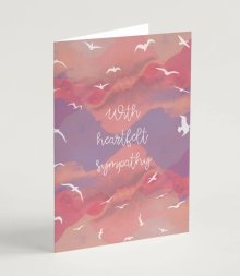 With Heartfelt Sympathy Greeting Card & Envelope