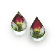 Rosebud Flower Earrings (Re02)