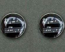 Sheet Music Cufflinks In Box (Boc066)