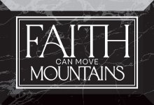 Glass Plaque-Faith Can Move Mountains (6 x 4)