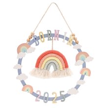 Petit Cheri Hanging Hoop Plaque - Rainbow 2025