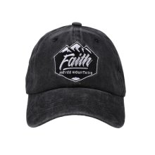 Faith Moves Mountains Prewashed Grey Cap
