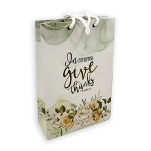 Medium Gift Bag – "In Everything Give Thanks" (1 Thessalonians 5:18)